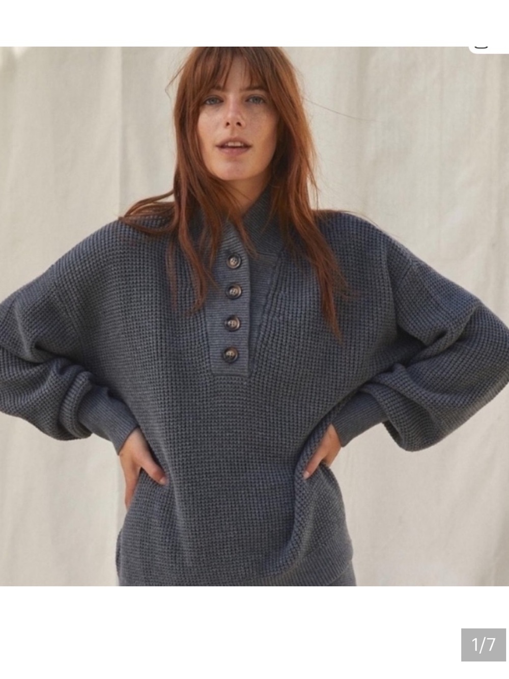 Lunya Gray Cozy Cotton Silk Henley
